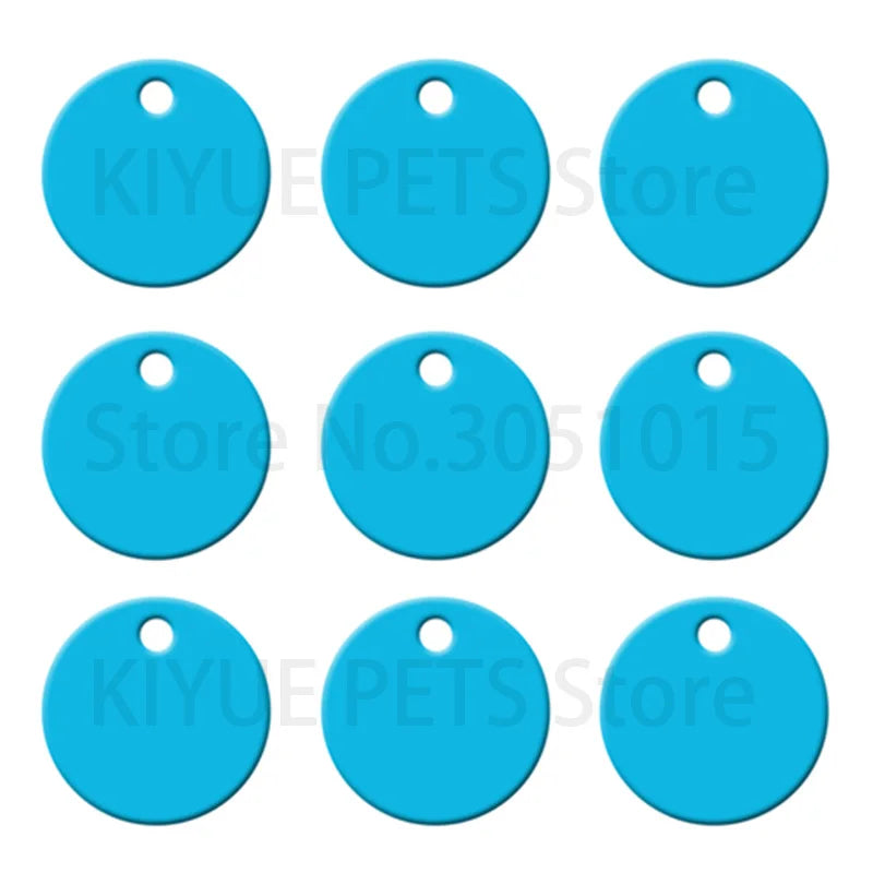 20Pcs Round Shape Aluminum Pet ID Tag 2 - ProPawPet.com
