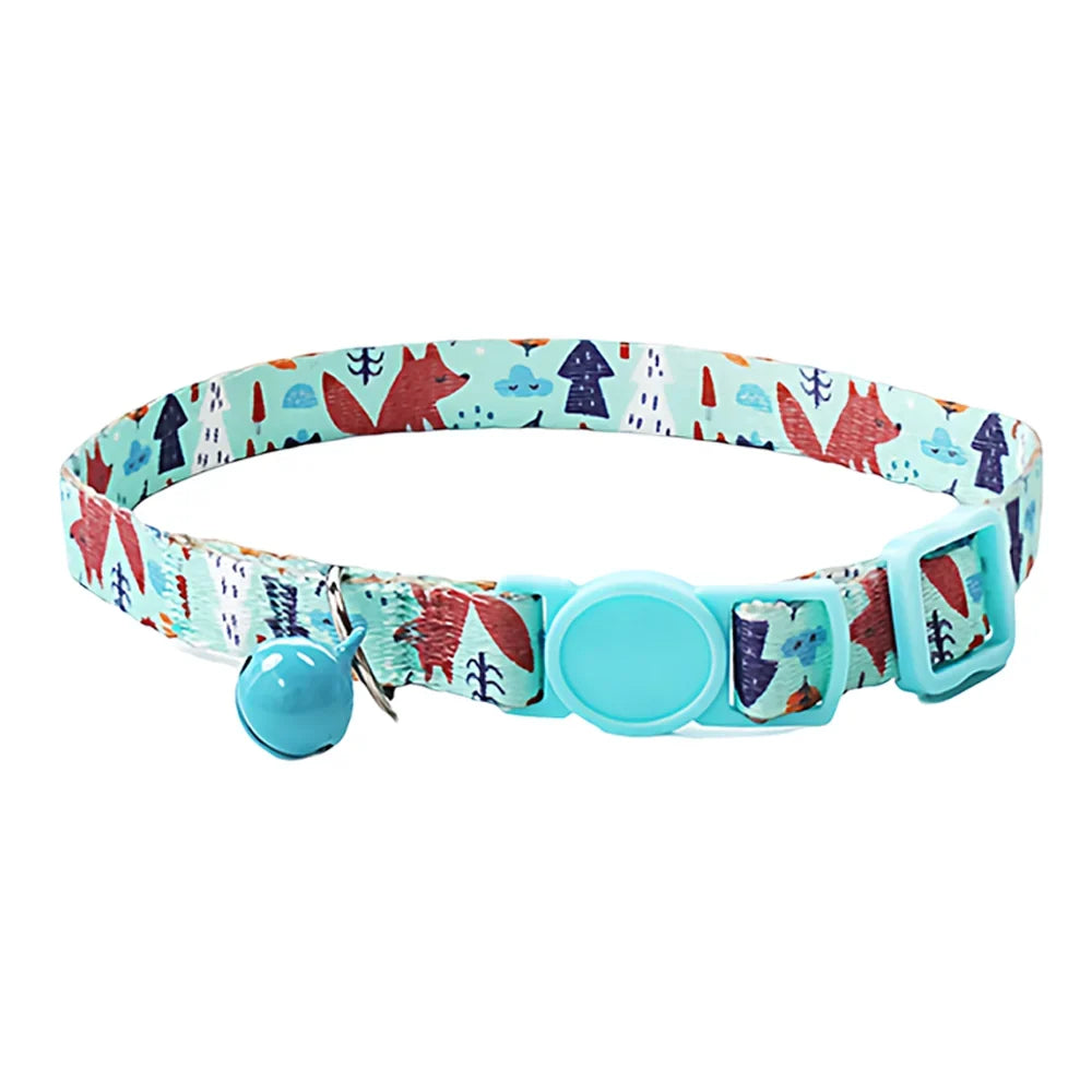 Breathable Handmade Adjustable Kitten Collar with Bell Breakaway Clip