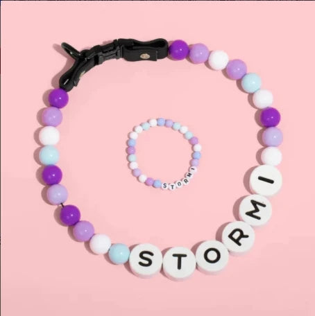 pet beaded name collar with friendship - ProPawPet.com