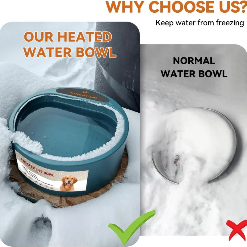 2.2l Heated Dog Dish, Provides No Freeze Water Pet Heater – photo 3