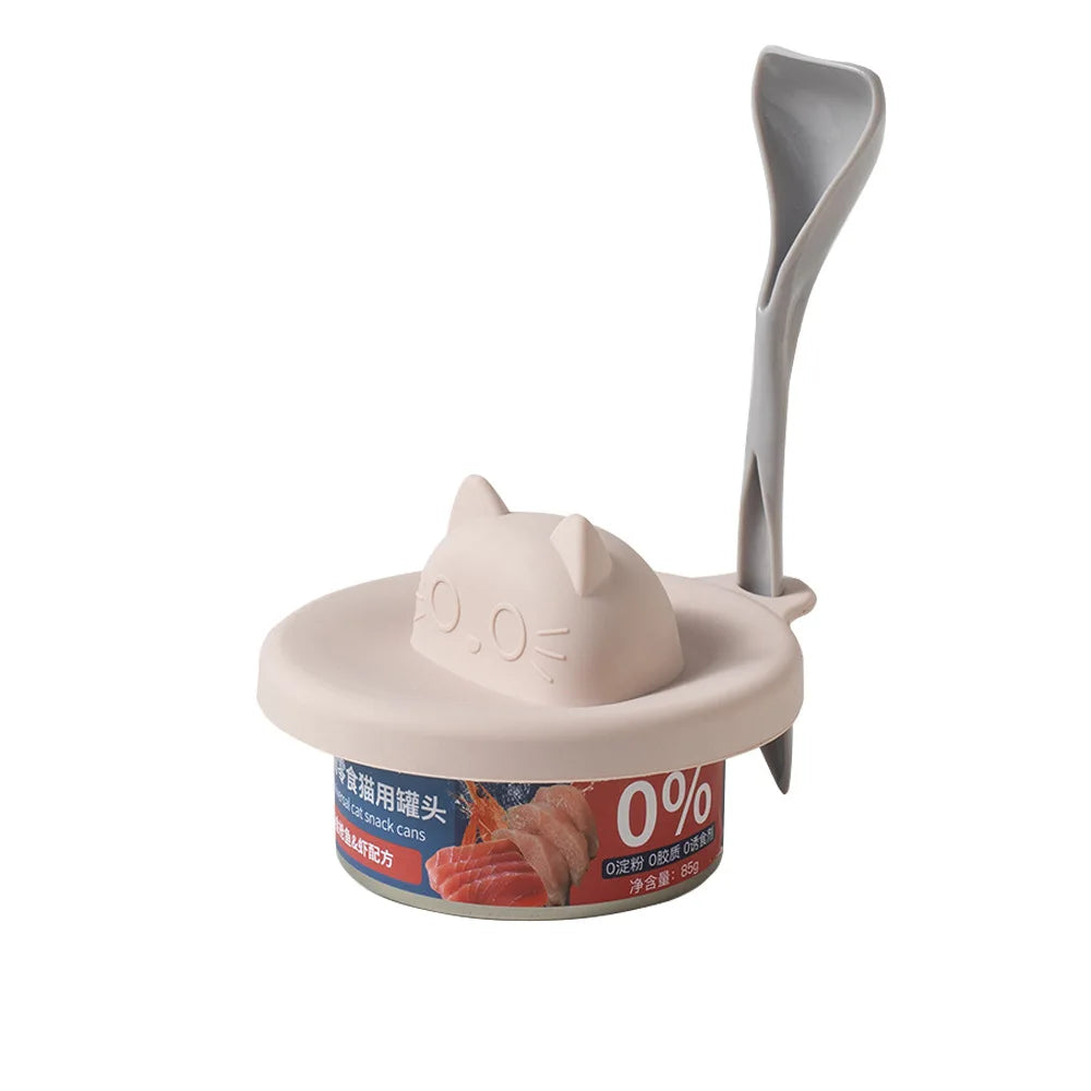 Cat Shaped Silicone Pet Can Lid, Reusable Airtight Food Cover – Cat Supplies
