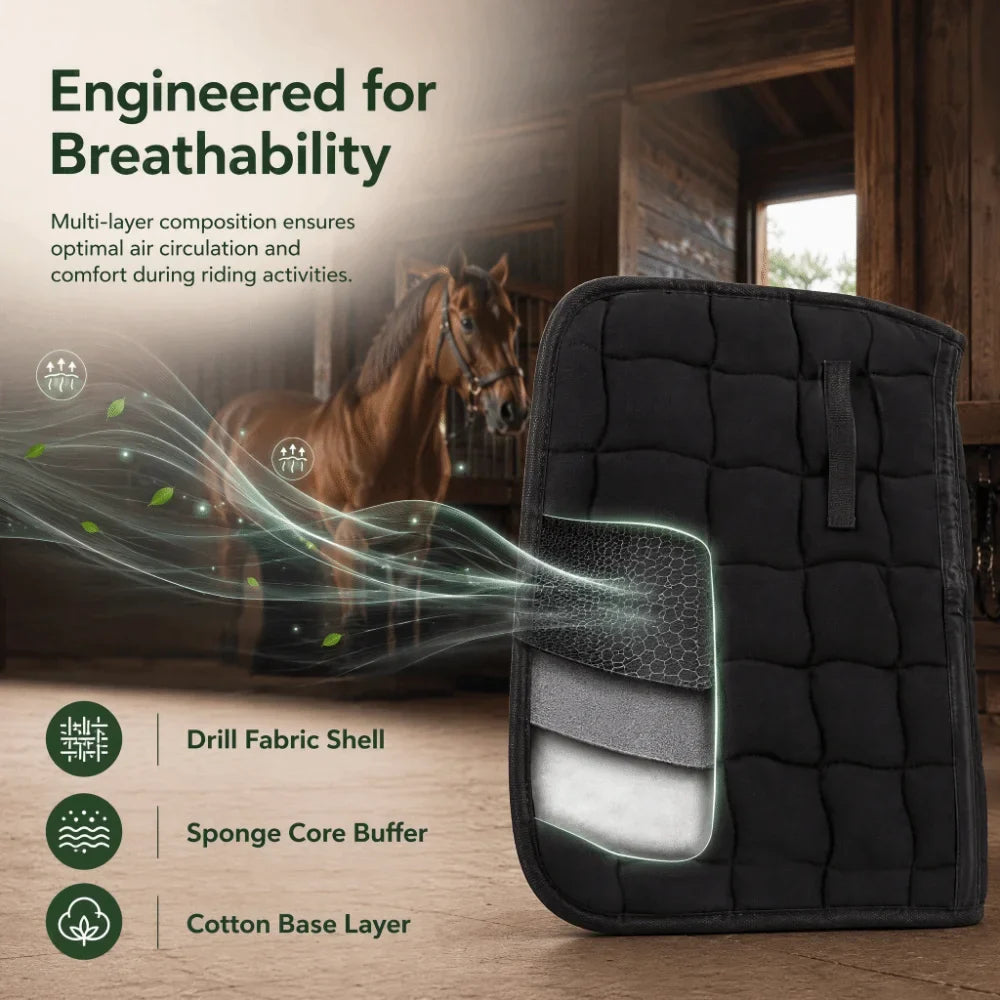 Durable 98x57cm Saddle Pad Sponge Cotton - ProPawPet.com