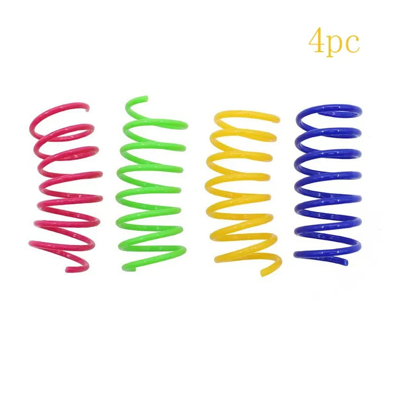 Durable Colorful Spiral Spring Cat Plaything Featuring a Highly Elastic