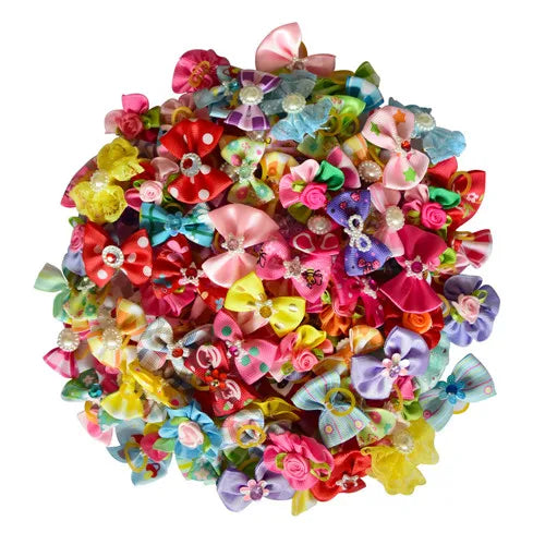 20pcs/lot Pet Dog Cat Hair Bows Mix Color - ProPawPet.com