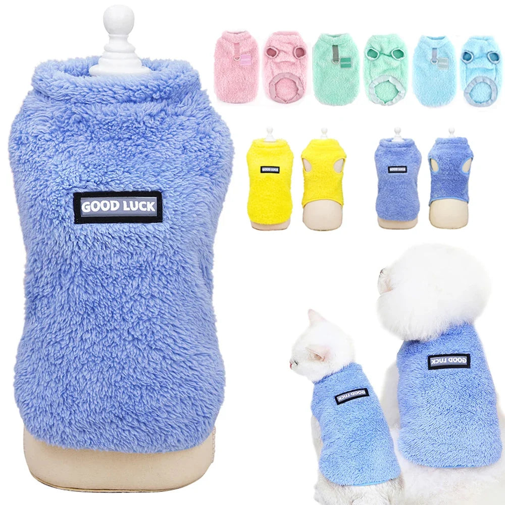 Warm Small Dog Clothes Soft Fleece Cat Dogs - ProPawPet.com