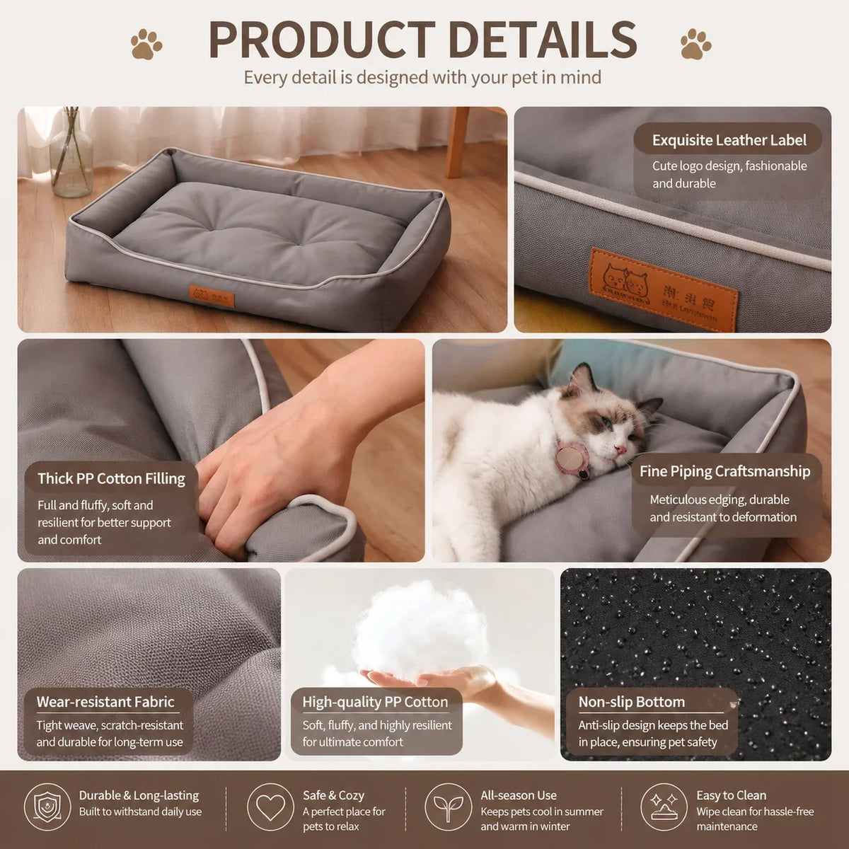 Dog Bed for Large Dog Mattress Four Season - ProPawPet.com