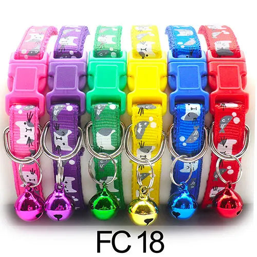 Collars for Cat with Bell Adjustable Necklace – 26 Colors