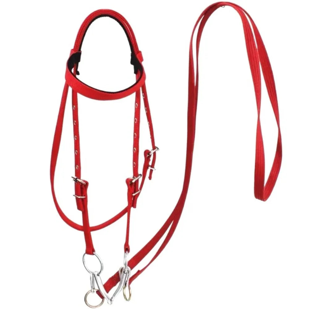Durable Thickened Horse Halters Comfortable Adjustable Strap Bridle – 6 Colors