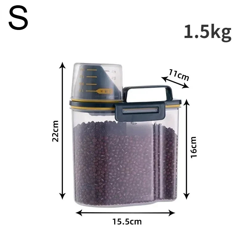Cup Food Store Container Dog & Cat Measuring Pail Plastic Tank – Dog Supplies
