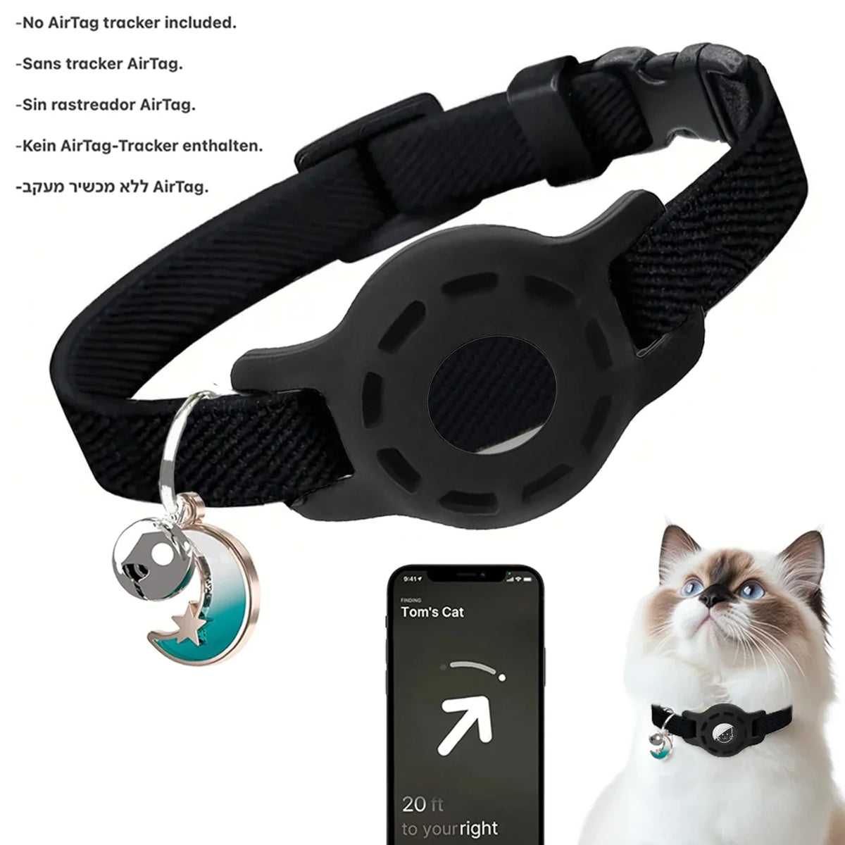 Fashion Airtag Pet Collar Adjustable Elastic - ProPawPet.com