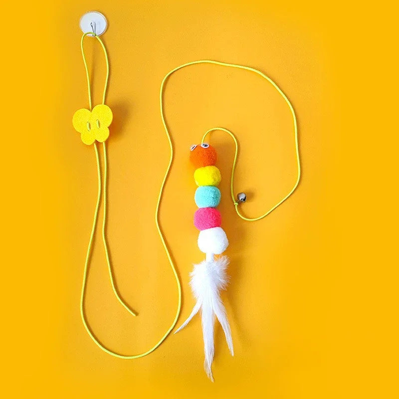 Interactive Smart Electric Yoyo Cat Plaything Auto Lifting Retractable Door