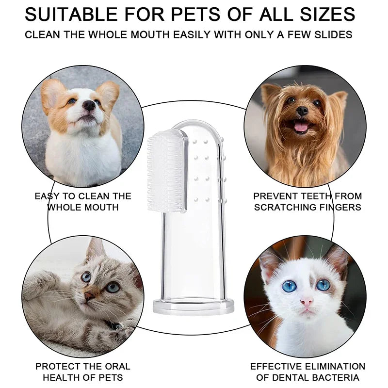 1/20x Pet Silicone Finger Toothbrush Teeth - ProPawPet.com