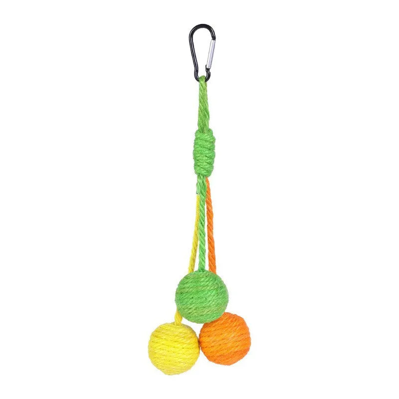 Cats Sounding Ball Interactive Handmade Sisal Scratching – 3 Colors
