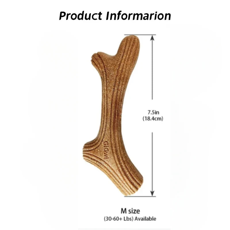 Real Wooden Deer Antlers Dog Chew Toys – 3 Colors