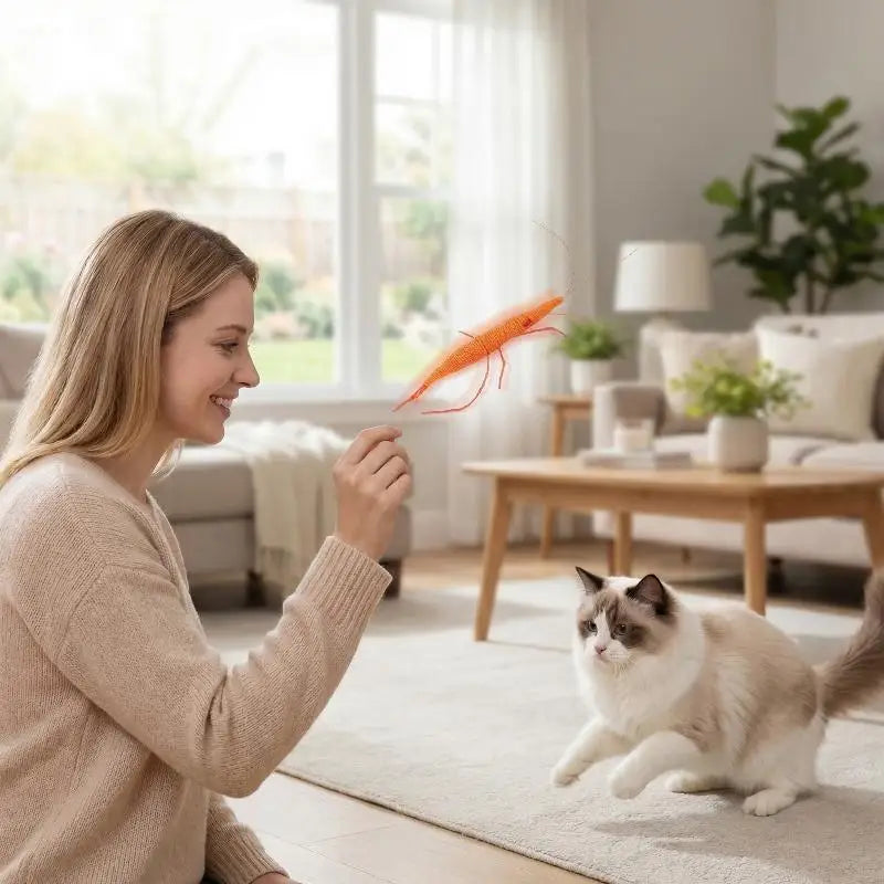 Woolen Prawn Cat Toy Contains Catnip - ProPawPet.com