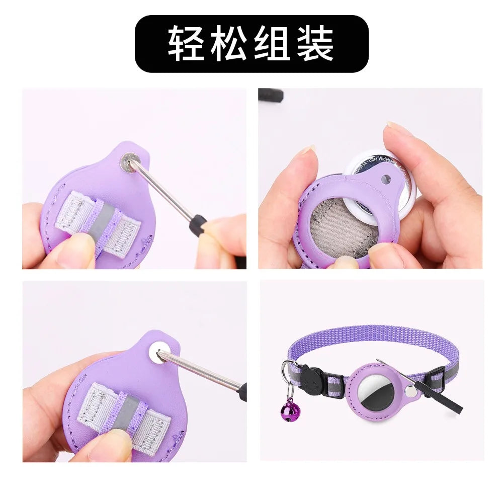 Reflective Dog Collar with Bell Air Tag - ProPawPet.com