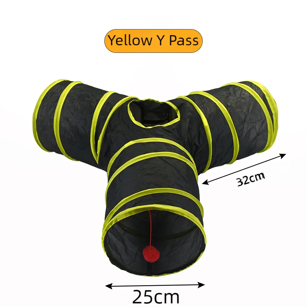 Interactive Collapsible Cat Rainbow Tunnel – 16 Colors