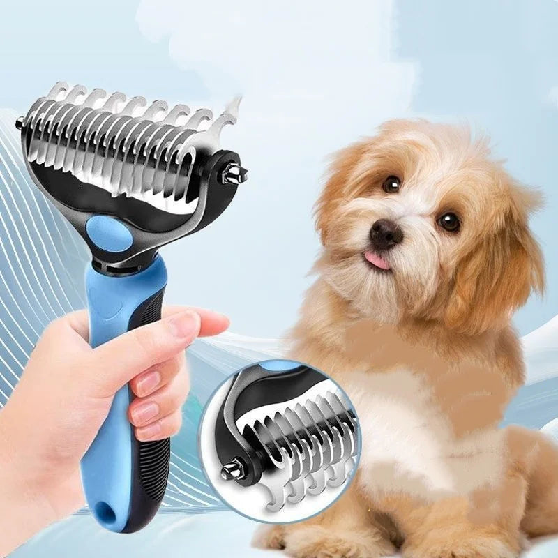 Stainless Steel Double-sided Pet Grooming Brush – photo 3