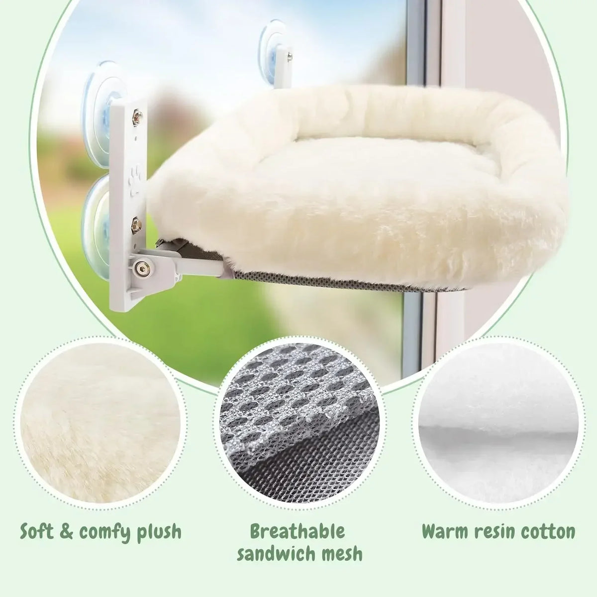 Cat Hammock Window Habitat Cat Sunbathing - ProPawPet.com