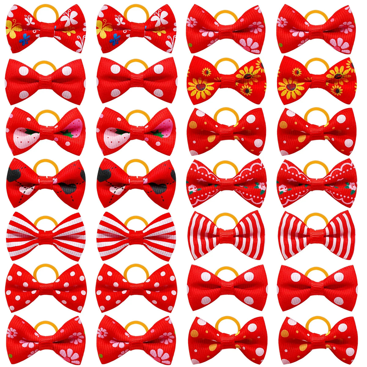 10/20/30pcs Small Dog Decorated Hair Bows - ProPawPet.com