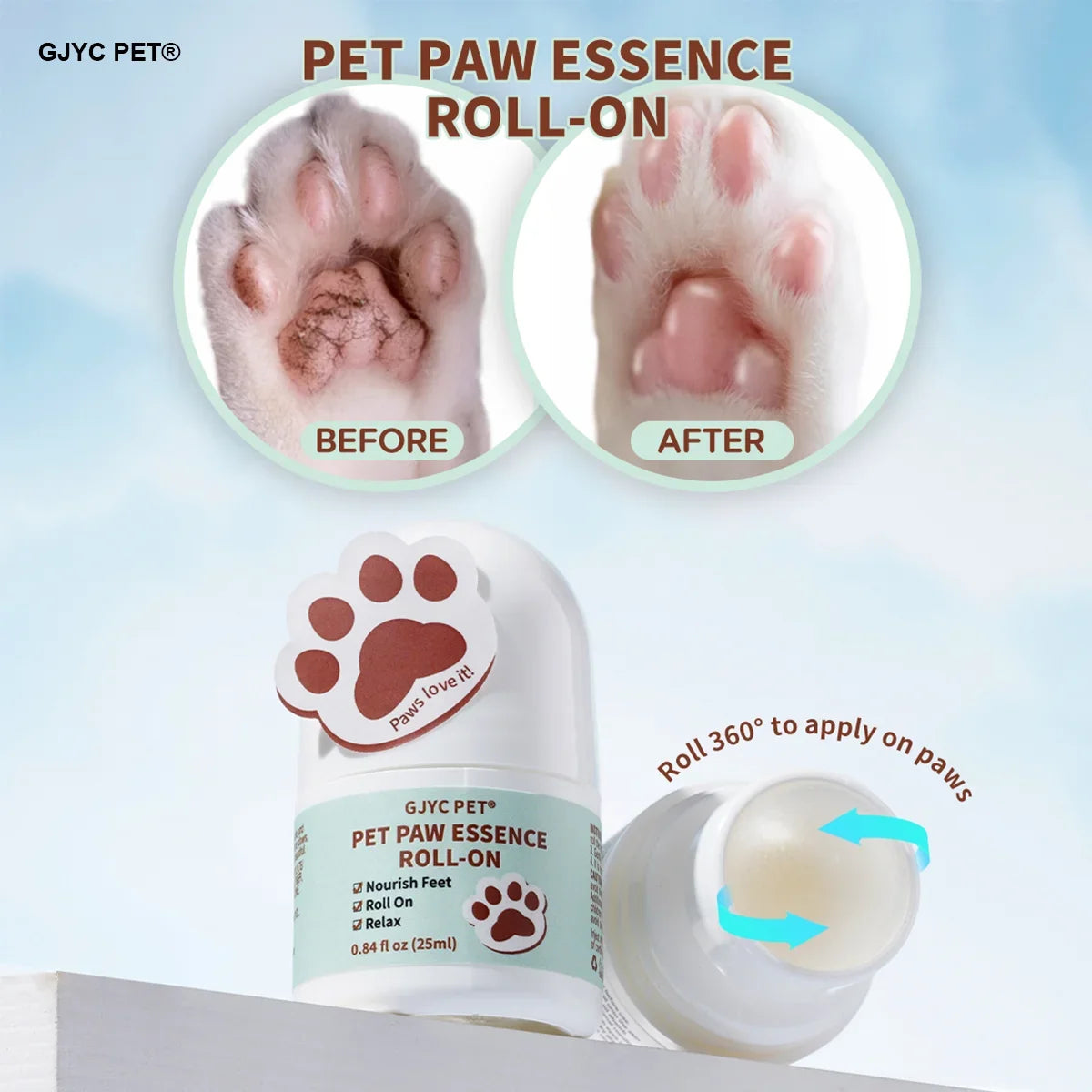 Pet Paw Serum Roll-On for Dogs Cats - ProPawPet.com