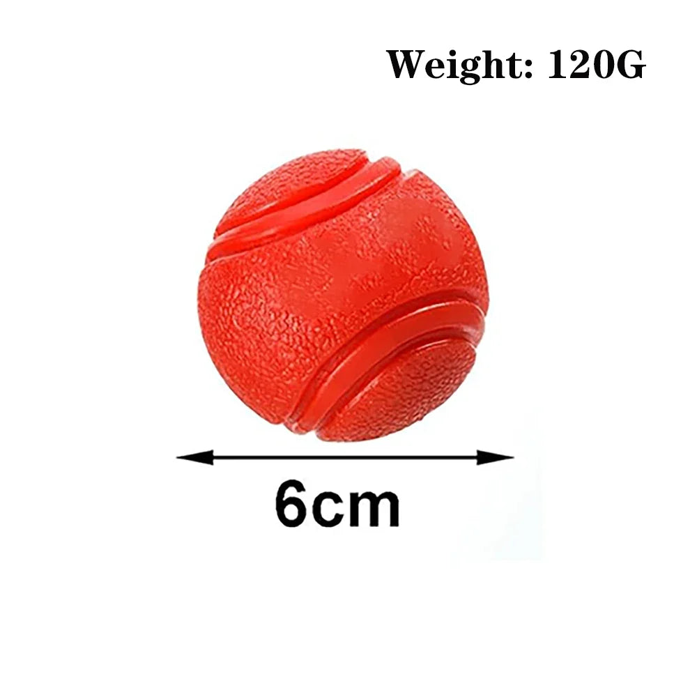 Rubber Pet Solid Elastic Toy Ball – 6 Colors