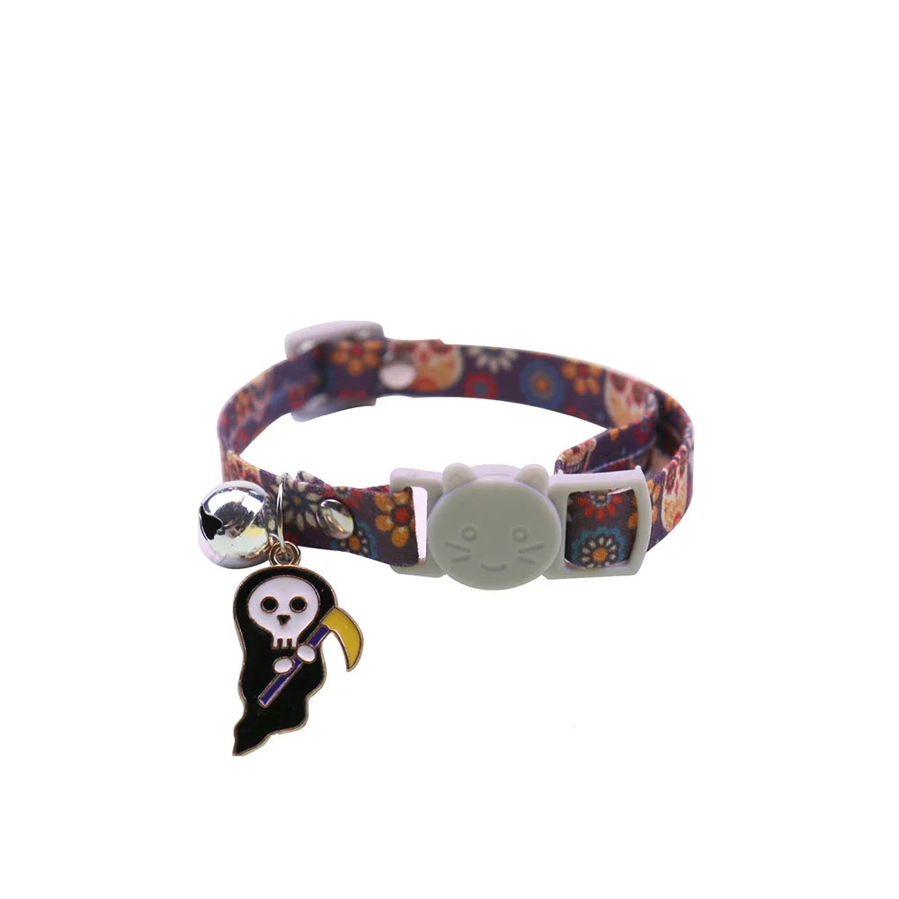 Adjustable Pet Halloween Cat Collar – 3 Colors