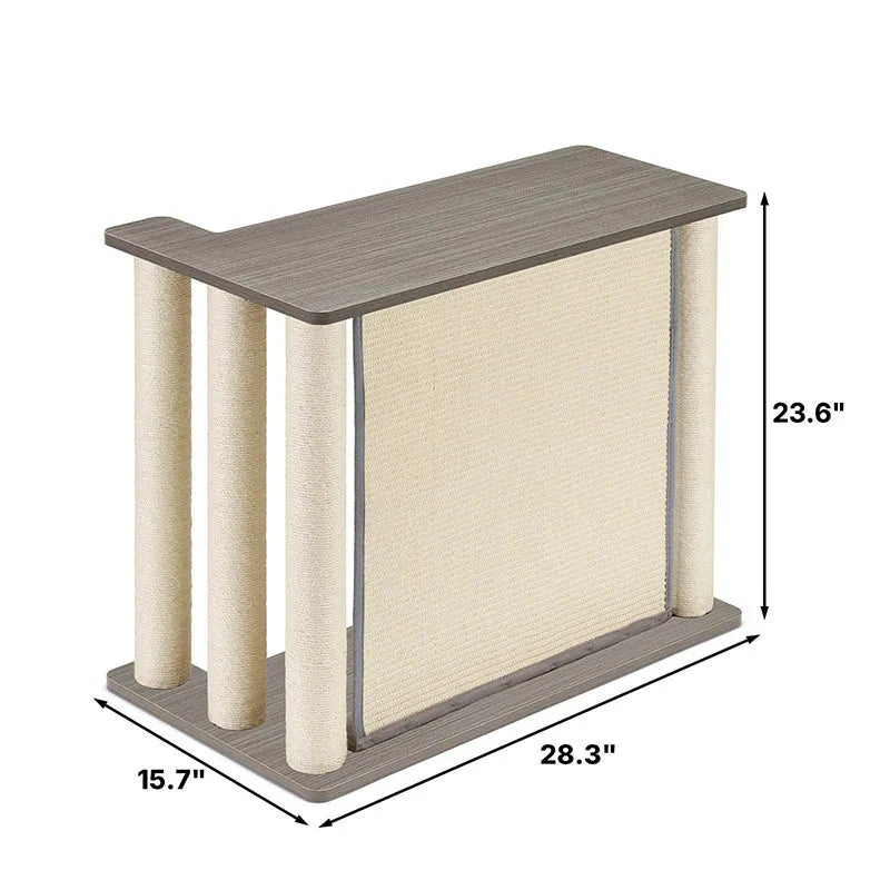 2 in 1 Couch End Table with Cat Scratch Panel – Cat Supplies