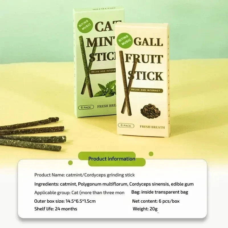 6-30pcs Natural Cat Stick Mint Caught Bite - ProPawPet.com