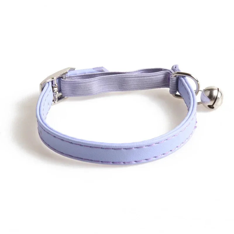 Macaron Color Cute Cat Collar, Elastic Webbing Collar