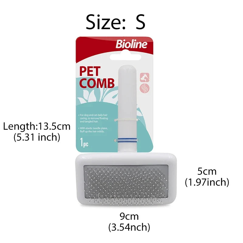 Bioline Dog Brush Cat Grooming Comb Effective to Remove Floating Hair