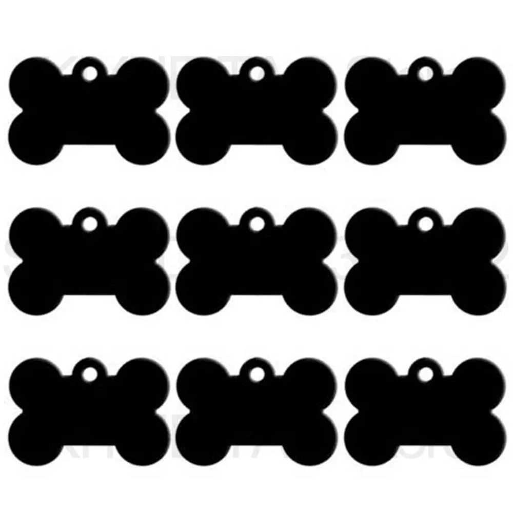 KIYUE 100 Pcs Blank Bone Shaped Dog Tag Cat - ProPawPet.com