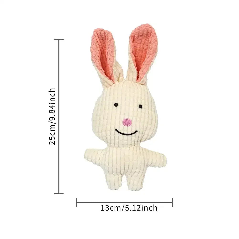 Plush Dog Toys Corduroy for Small Medium Animal Squeaky – 8 Colors