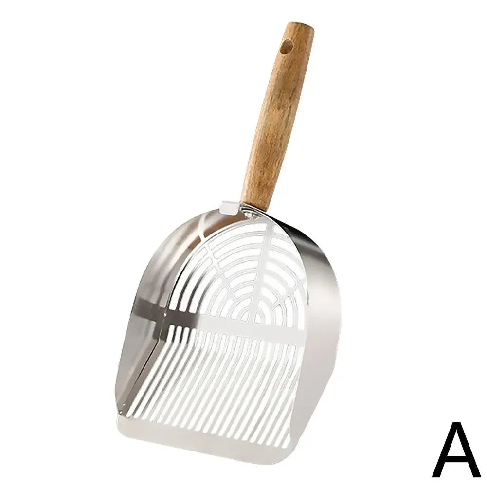 Steel Cat Litter Scoop Long Handle Pet Waste Shovel Cleaning – Cat Supplies