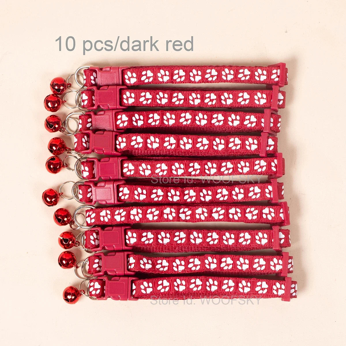 10pcs Colorful Pet Collars with Bell 23 - ProPawPet.com