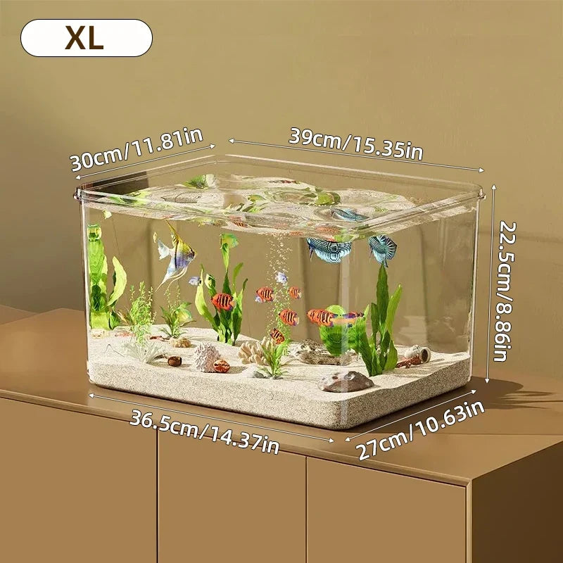 Transparent Aquarium Creative Desktop Fish Tank – 4 Colors