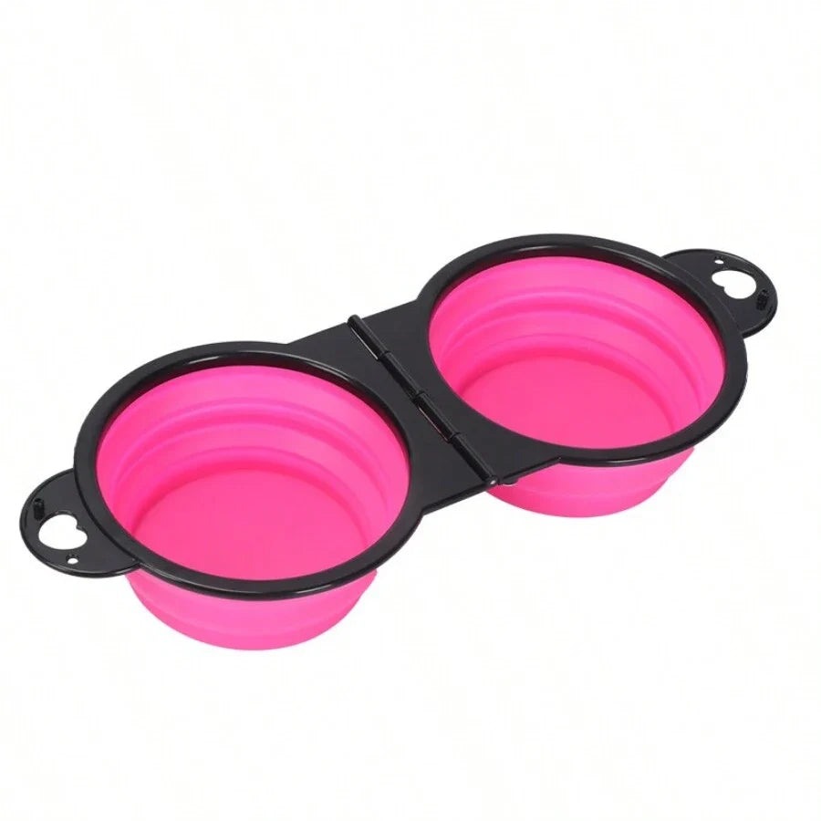 1-piece 2-in-1 Foldable Dual Bowl Feeding - ProPawPet.com