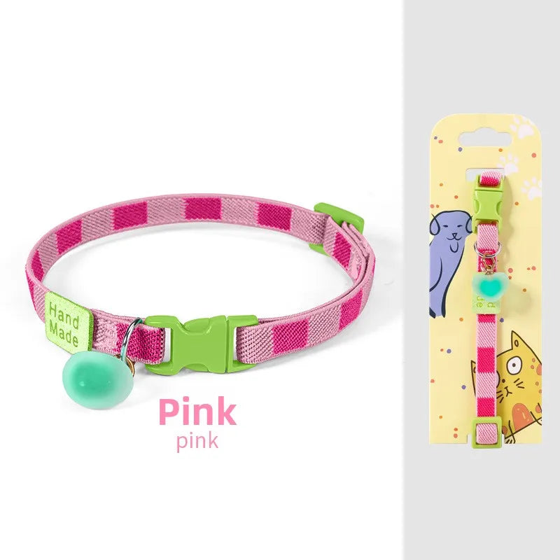 Pet Colorful Elastic Collar High Adjustable Cat Necklace – 6 Colors
