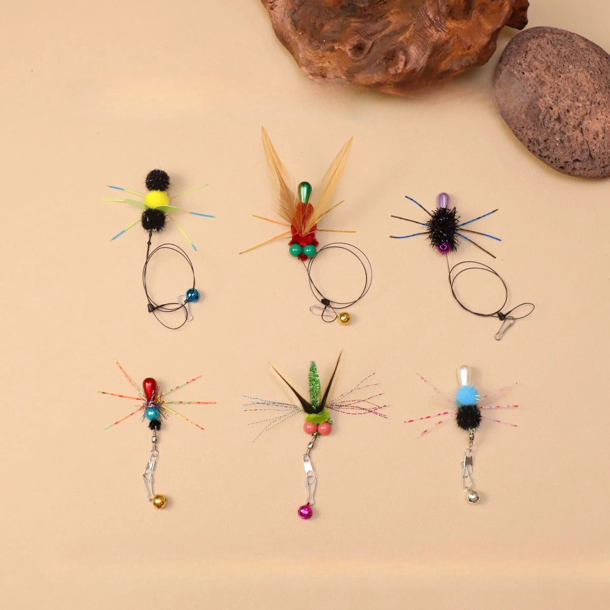3pcs Colorful Simulation Insect Cat Teaser - ProPawPet.com
