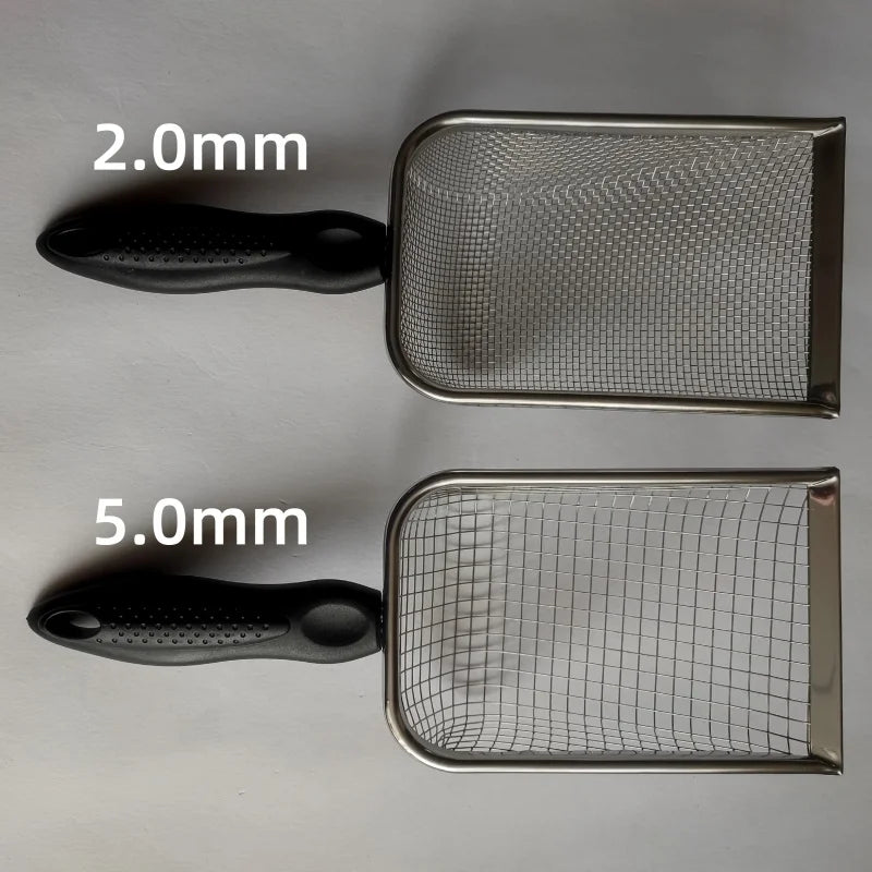 Mesh Cat Litter Shovel Stainless Steel Reptile Sand Substrate Clean – 9 Colors