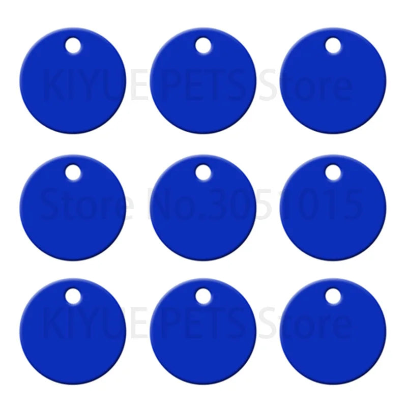 20Pcs Round Shape Aluminum Pet ID Tag 2 - ProPawPet.com