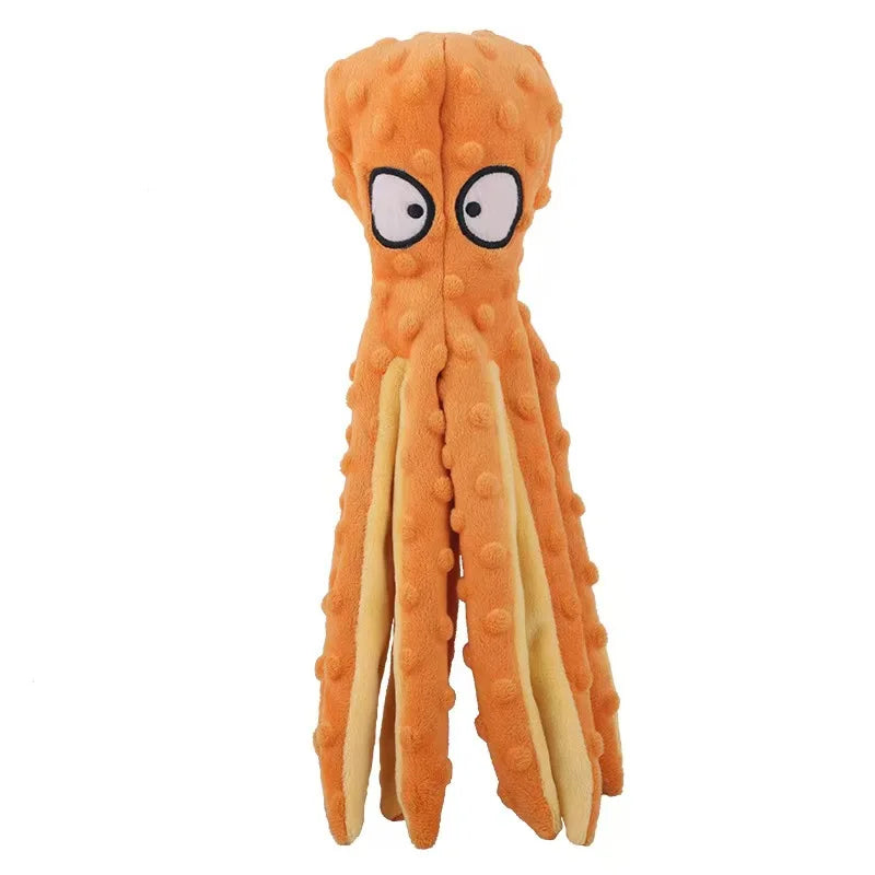 Soft Plush Octopus Pet Toy Squeaky Interactive Self Entertainment – Dog Supplies