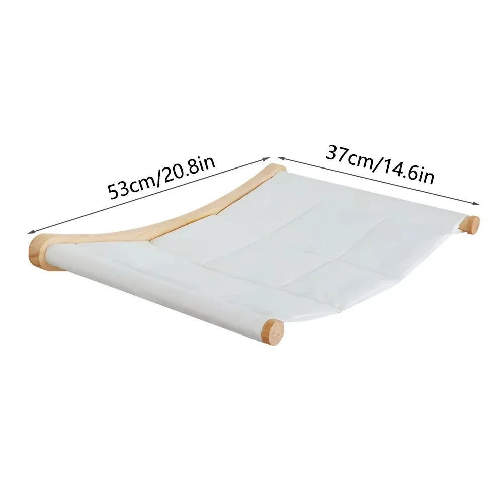 Wood 39.4in Wall-mounted Cat Roped Bridge for Indoor Steps – photo 7