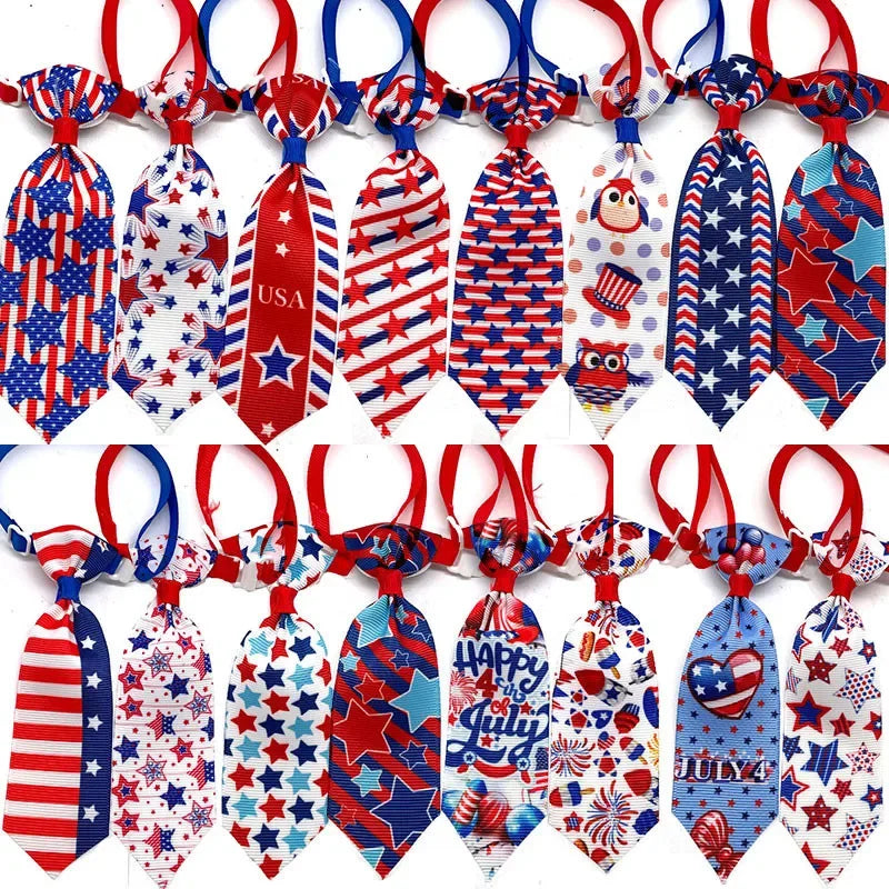 4th of July Independence Days Dog & Cat Bowties Pet Collars – Dog Supplies