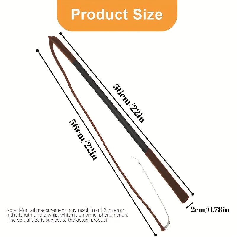 Non-Slip Riding Crop Durable Equestrian Training PU Leather Outdoor – 3 Colors