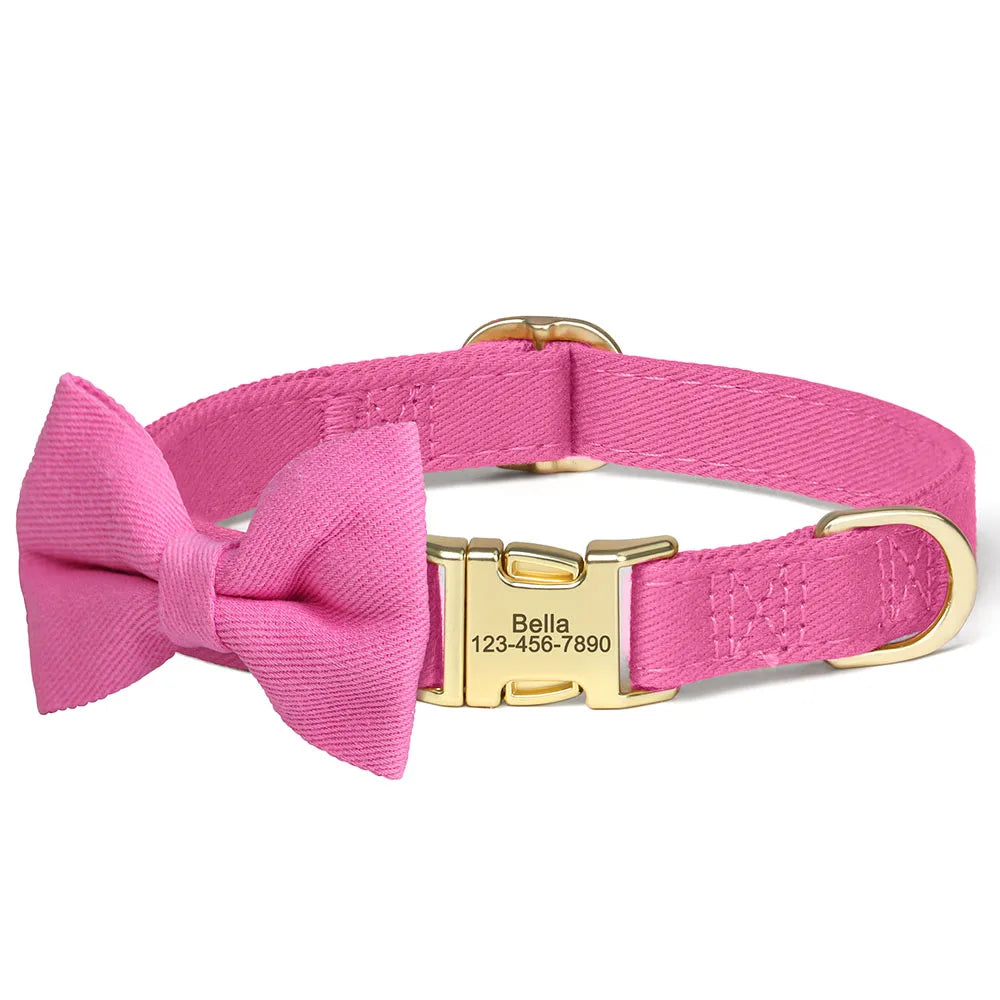 Personalized Dog Collar Cute Bowtie Dog - ProPawPet.com