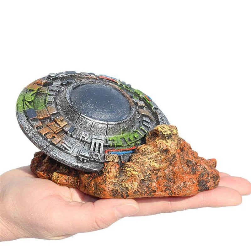 1Pc Emulation UFO Wreck Aquarium Landscaping - ProPawPet.com