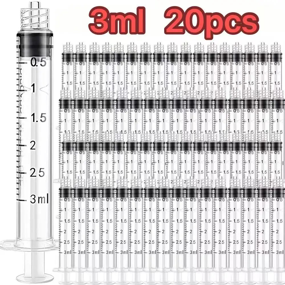 3ml Luer Lock Plastic Syringe Without Needle Liquid Measuring – 6 Colors