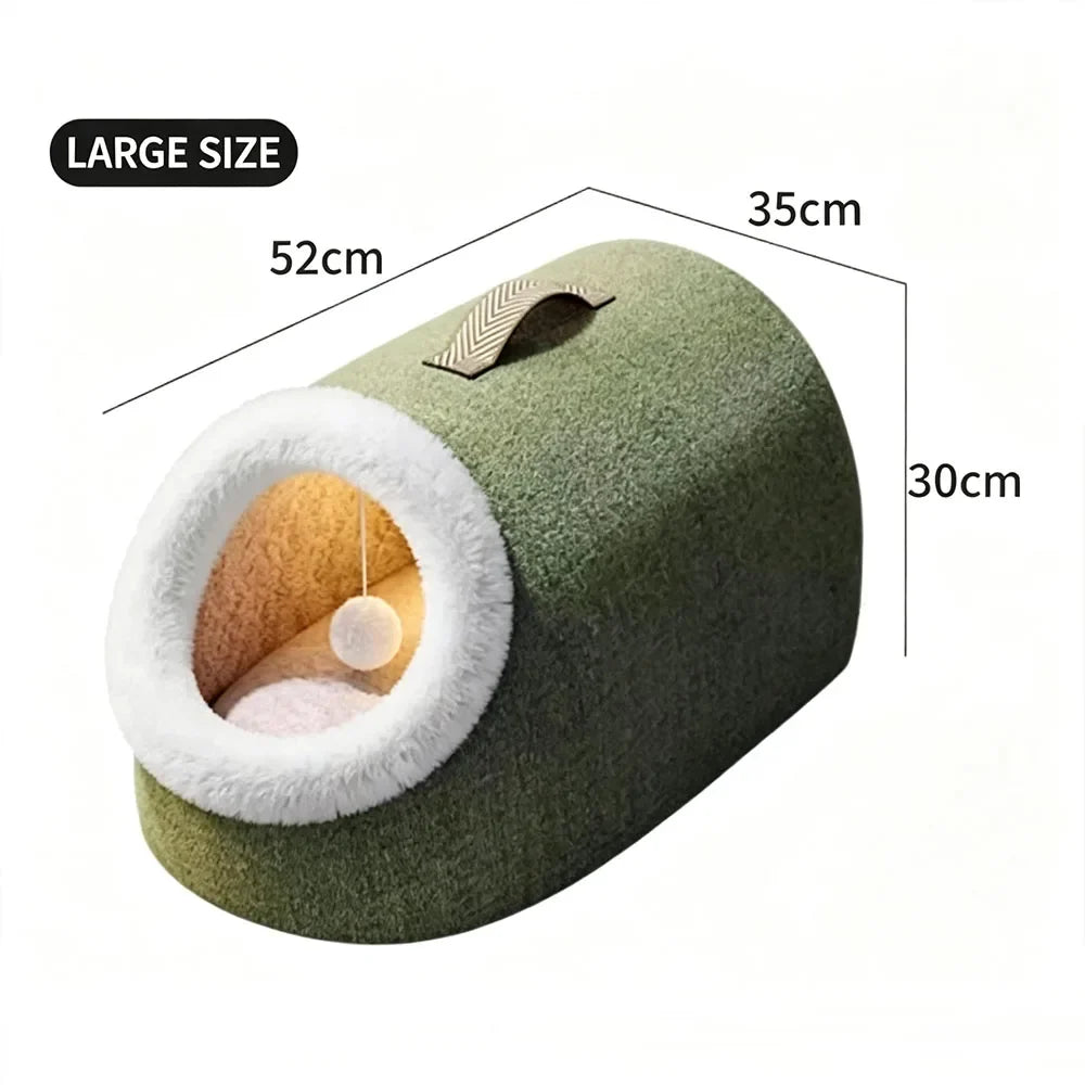 Heated Cat Bed Enclosed Pet House Winter - ProPawPet.com