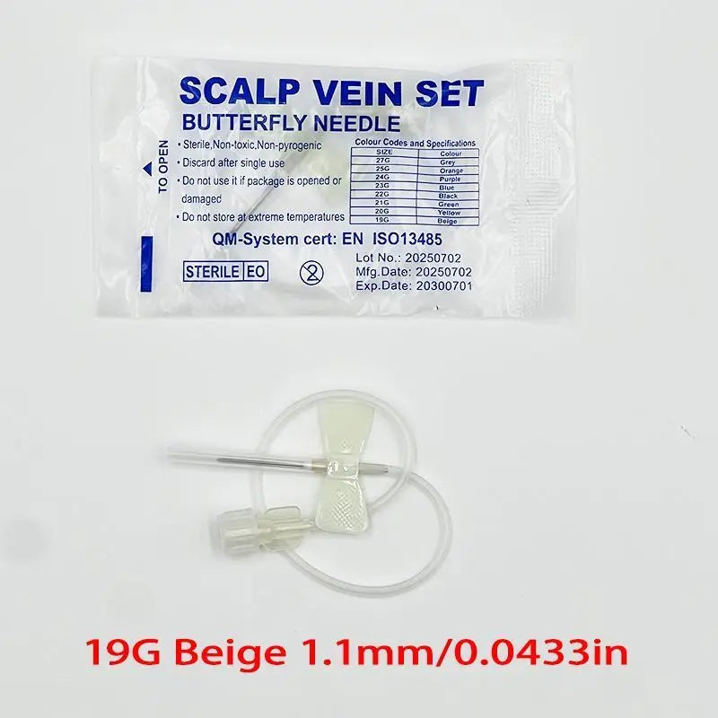 Disposable Screw-type Butterfly Infusion Needle Double Wing – 8 Colors